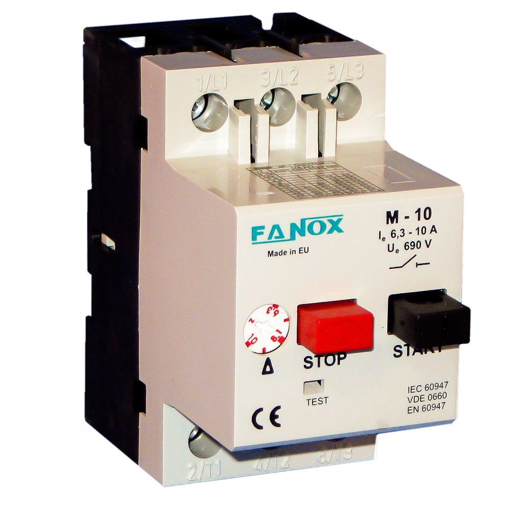 manual motor starter | difference between single phase, 2-phase and 3-phase motor starter